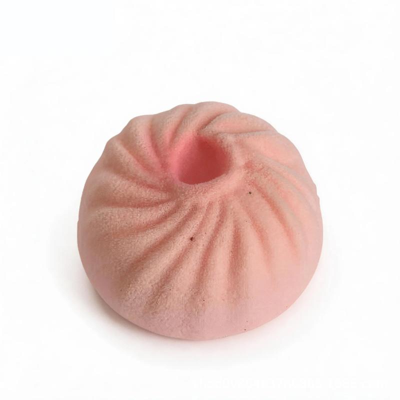 Simulation Steamed Bun Toy Slow Rebound PU Stress Relief Squeeze Toy for Kids Adults Home Office Anxiety Release