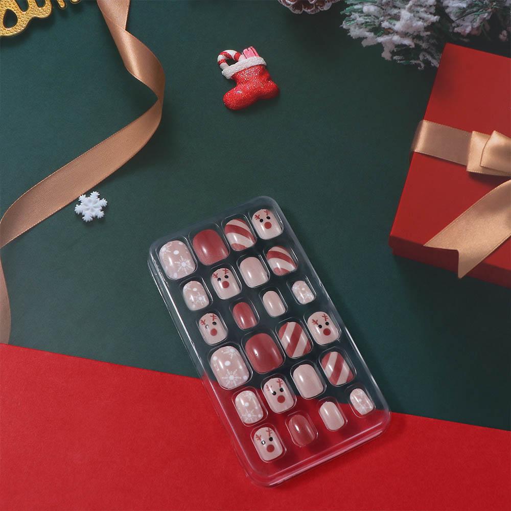 Nail Tips Detachable Christmas Gifts Christmas False Nails Kids Fake Nails DIY Nail Art Decoration