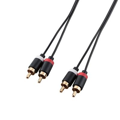 Elecom Kabel Audio Wtyk Pinowy Wtyk Pinowy Dodatkowo Platerowany Czarny 3m (LR) - (LR) Drobny/Złoty DH-WRN30