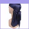 Chapéu Bandana de Cetim Unissex de Luxo com Durag Sedoso Respirável Rabo Longo Headwrap