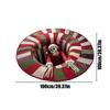 3D Rug 3D Illusion Mat Christmas Decorations Round Quilted Holiday Bathroom Carpet For Kitchen Entryway Entrance Indoor Bathroom