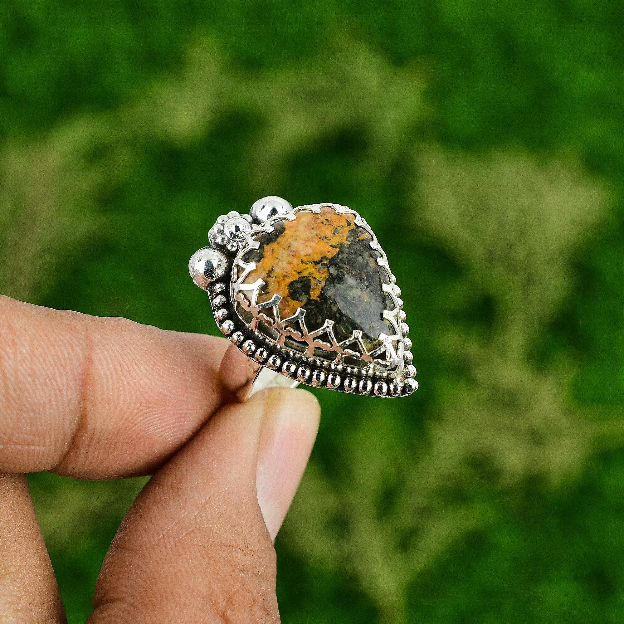 

Натуральный Бокситовый Драгоценный Камень Обещание Регулируемое Кольцо 925 Стерлинговое Серебро Для Девочек Adjustable