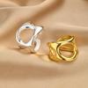 Polished Hollow Open Rings for Women, Geometric Finger Adjustable Simple Band, Dainty Chic Jewelry Gift