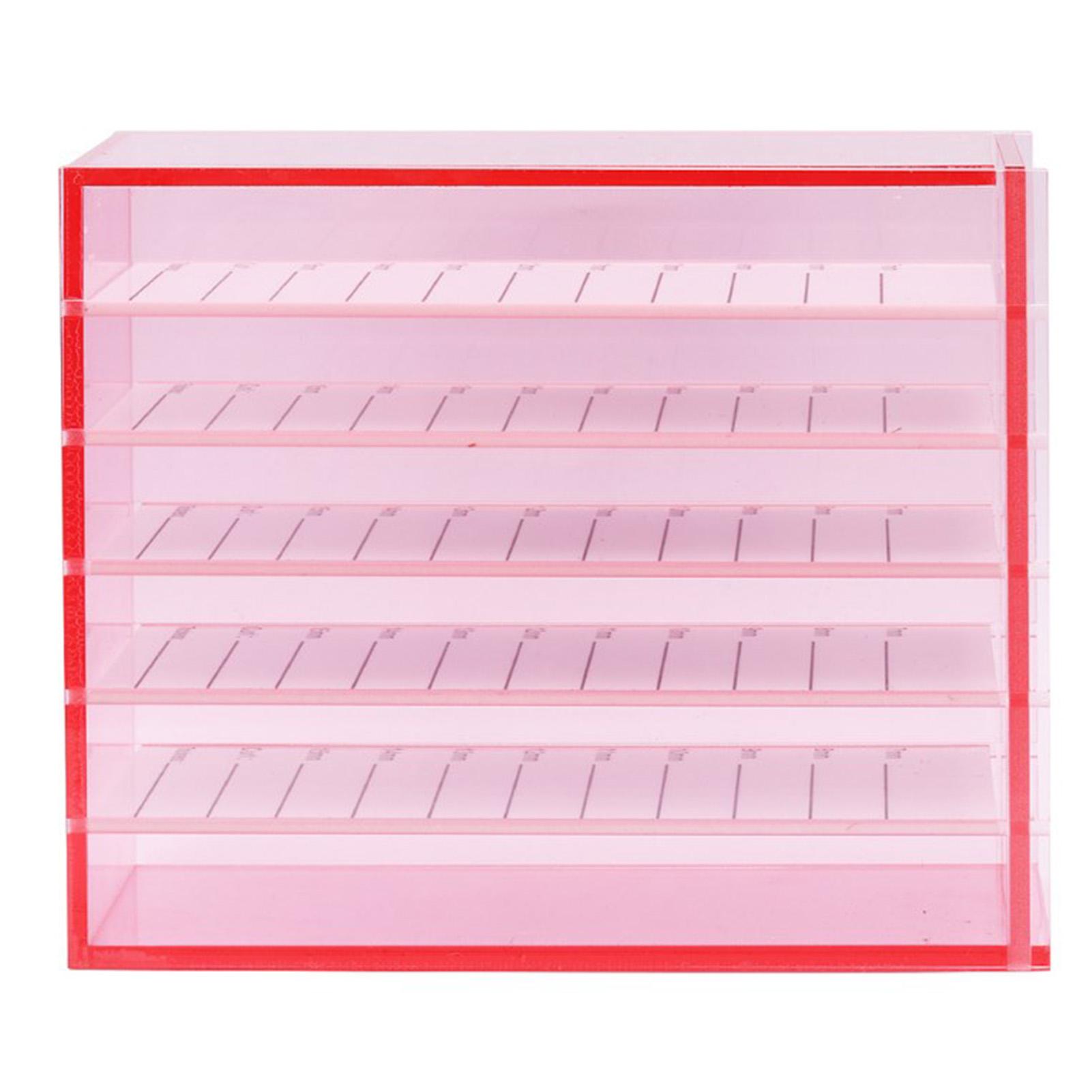 

5-слойный ящик для хранения ресниц, пыленепроницаемый, большой вместимости, прозрачный акриловый ящик для хранения ресниц для наращивания