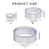 10Pcs Clear Small Round Baseball Rings Stands Plastic Round Display Stand Sphere Storage Holder for Golfball, Baseball