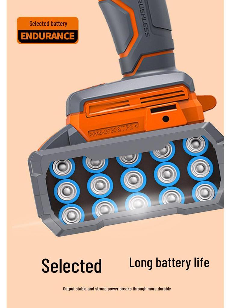 Iron Anchor Brushless Cordless Drill: Lithium Battery Powered Multi-Functional Electric Drill & Screwdriver - Perfect for Household Tasks.