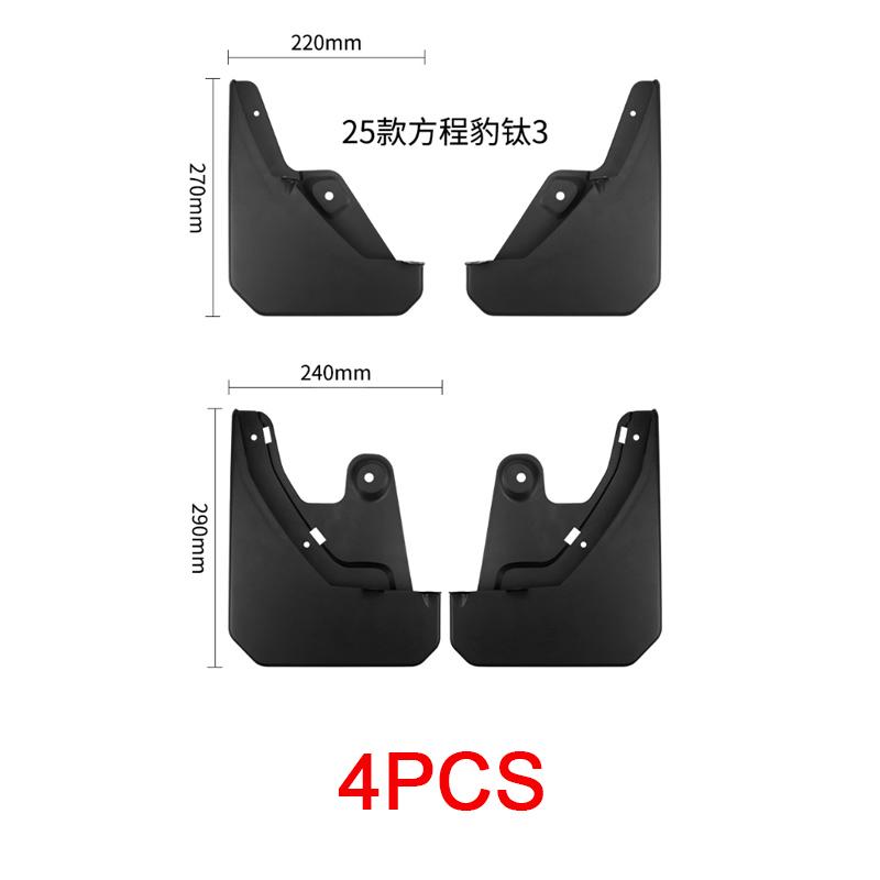 

Auto Fenders For BYD Leopard Titanium 3 2025 Fangchengbao Tai 3 4X Wheel Mudflaps Splash Guards Mud Flap Mudguards Accessories 4PCS