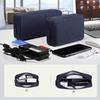 YINKE Gadget Pouch Mens Small Item Holder Travel PC Accessories Storage Large Capacity Multifunctional Makeup Business Cable Cord 2 Size Set (Dark