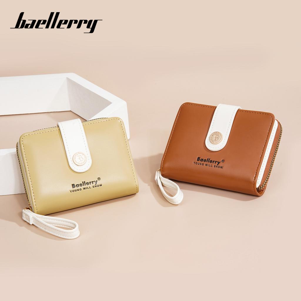 New women's wallet short women's high-end wallet ins women's contrasting color zipper wallet women's pu small wallet women
