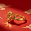 Classic Vietnamese Sand Gold Fire-Baked Wedding Ring – Stylish, Durable, Non-Tarnishing Jewelry
