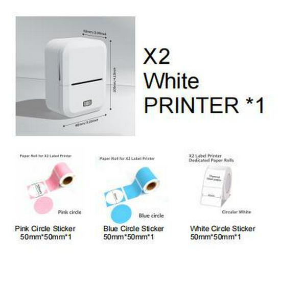 X2 Bluetooth Wireless Thermal Label Printer – Portable, Inkless Barcode & QR Code Machine