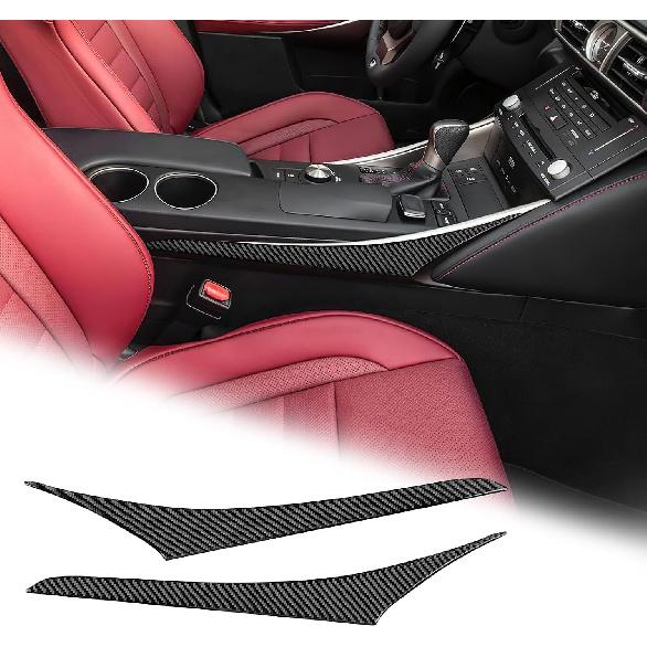 AIRSPEED Car Center Console Button Frame Cover Carbon Fiber AC Control Panel Interior Trim Accessories for Lexus IS250 IS300 IS350 IS200T 2013-2019,