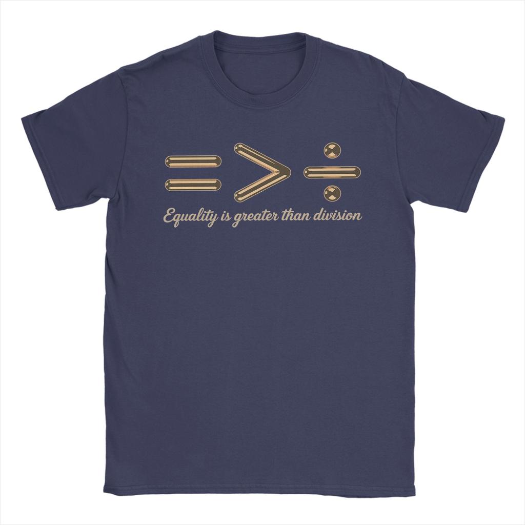 Men TShirt Equality is Greater Than Division Black History Month 100 Cotton Tees Short Sleeve T Shirts Clothes Printing