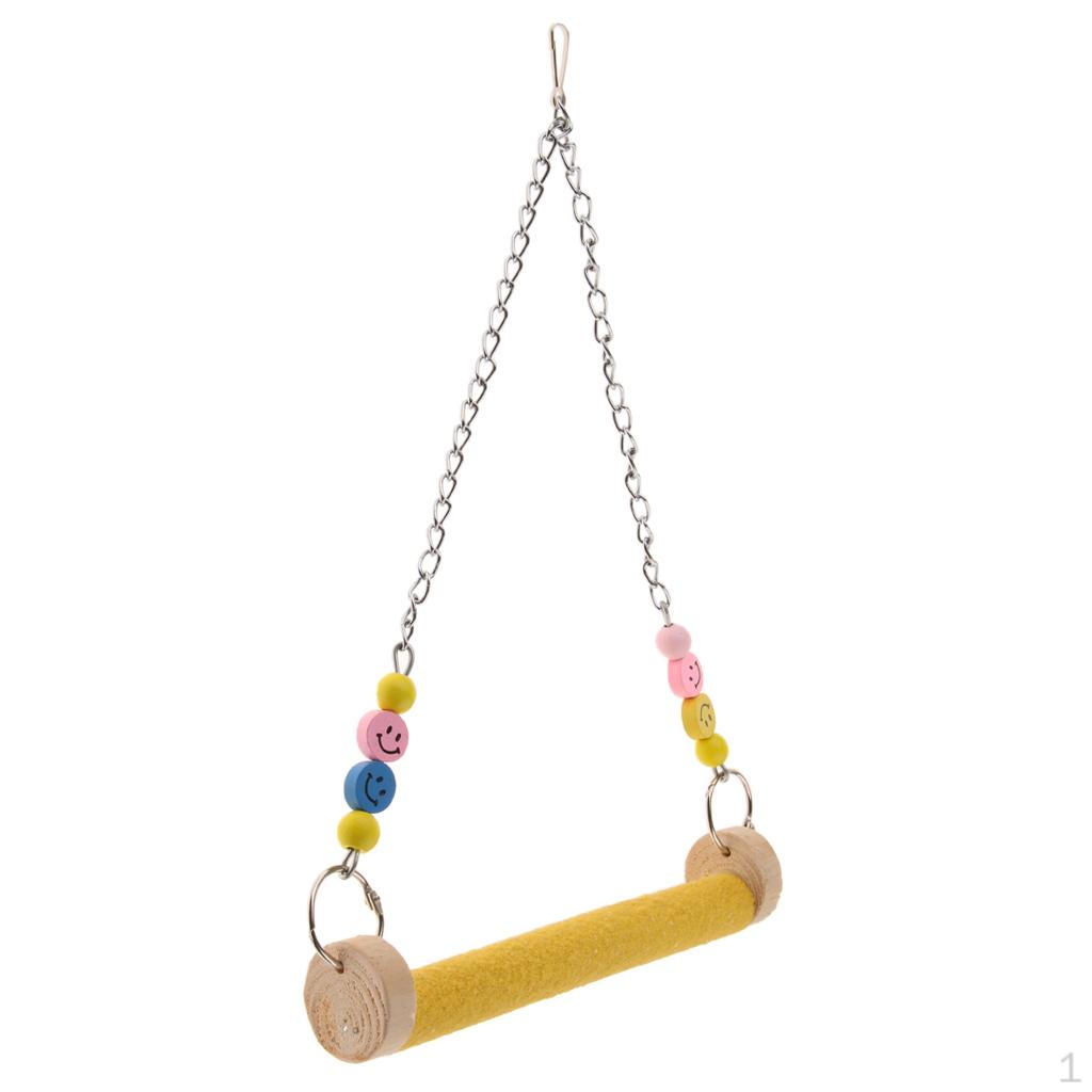

Wood Toy Parrot Stand Stick Parakeet Cockatiel Lovebird Budgie