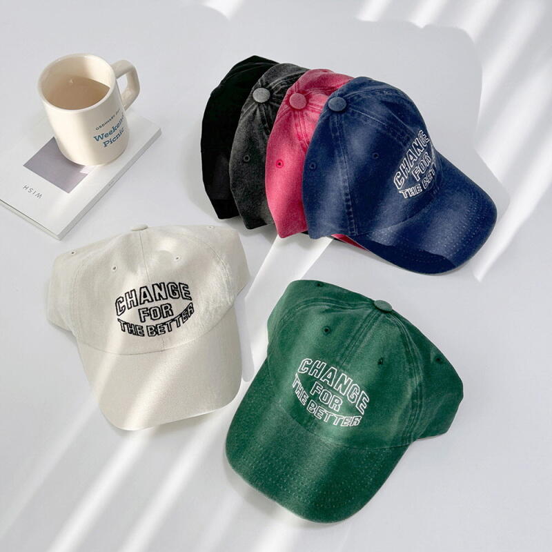 Women s cotton washed grunge hat C7956_Black