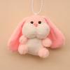 Fashionable Rabbit Shaped Keyring Long Eared Plush Bunnys Bag Pendant Keychain Handbag Accessory for Animal Lovers