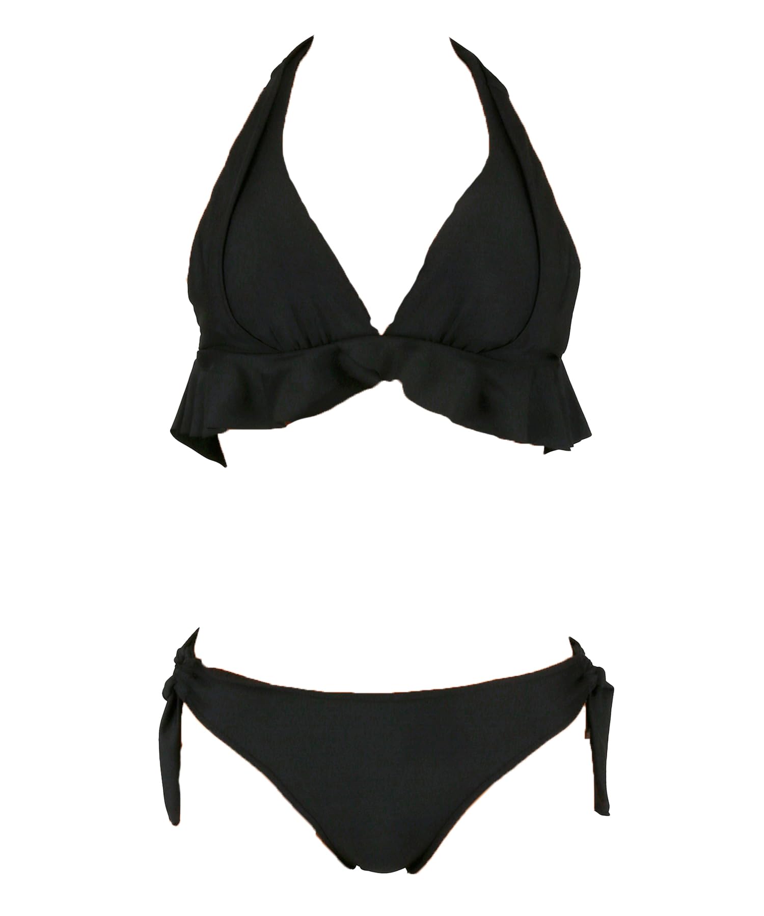 

Swimsuit Bikini Set Natural but Firmly Fits Up Solid Wireless Bikini Black [San-Ai Paradise] [Natural Bra] 55-53-1-1565 Women s чорний