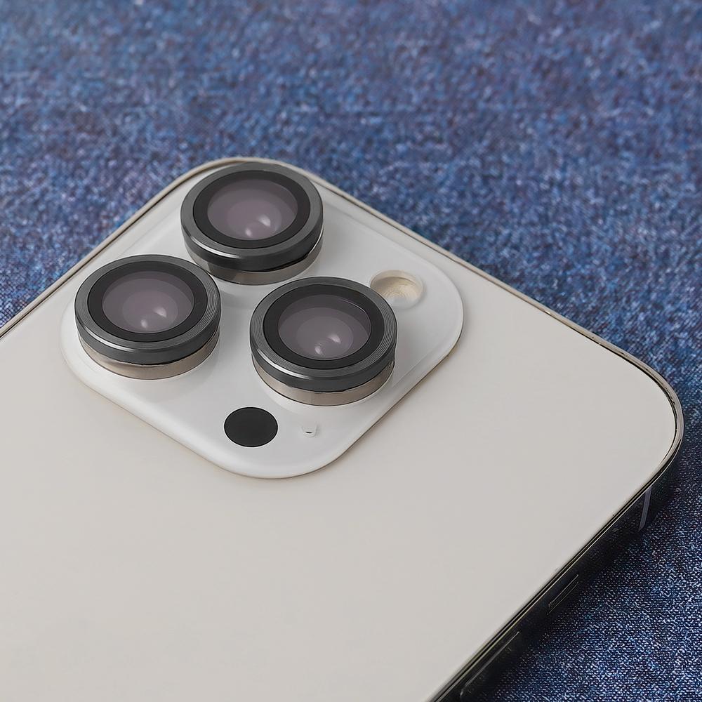 Zestaw Szkieł Na Aparat Do Iphone 16 Pro 6,3" Czarna Ramka (3Szt)