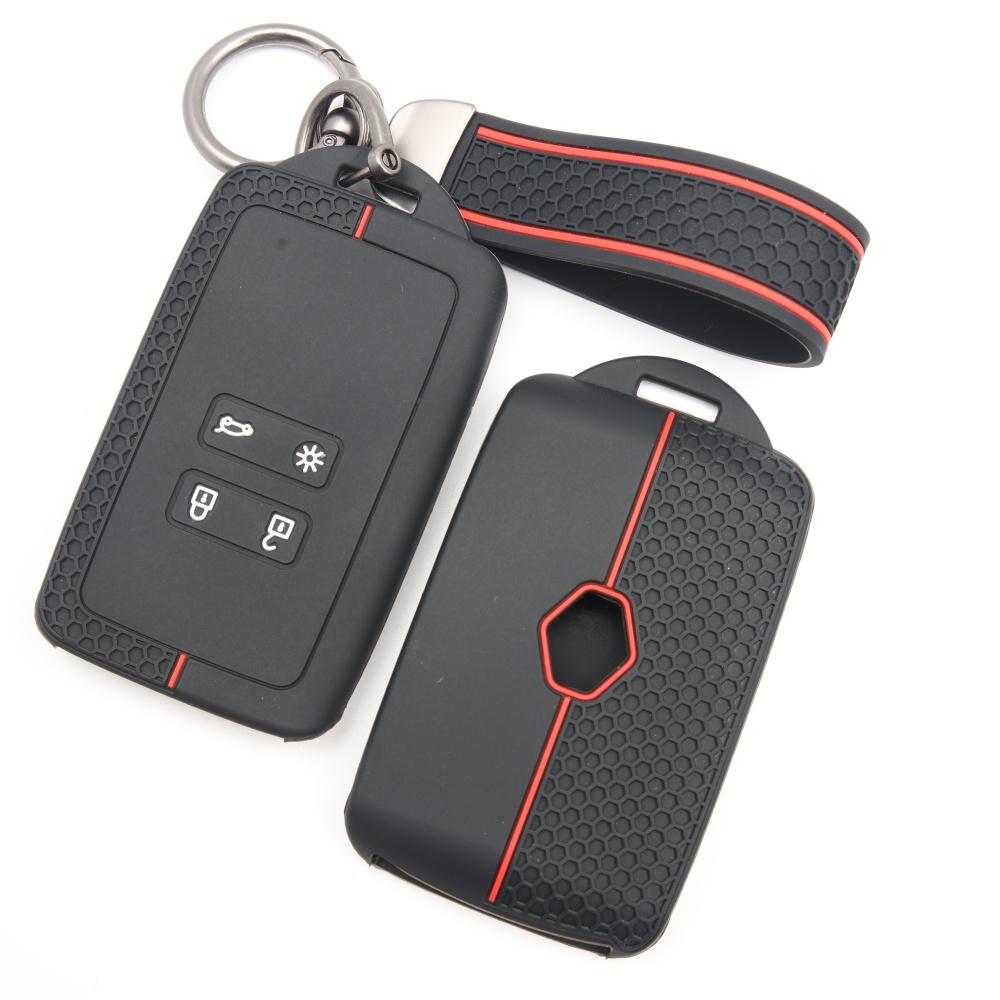 Sleutelhangerhoesje voor Renault Duster Captur Arkana Kadjar Clio Megane Austral Laguna met Sleutelhanger Krasbestendige Beschermer Schokbestendige Bescherming