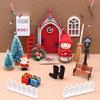 Interactive Fairies Gnomes Door Set For Doll House Doll Christmas Decorations Miniature Scene Display Crafting Accessory