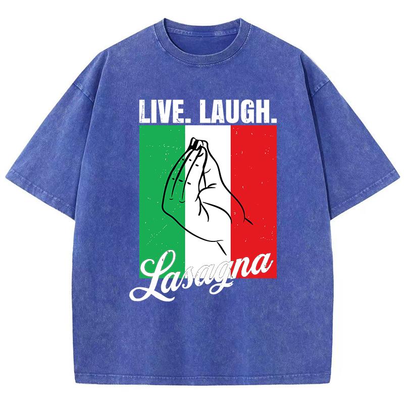 Womans Acid Wash T-Shirts Flag Of Italy Printing Tops Oversize Distressed Cotton Short Sleeve Tees Casual Female Clothes
