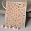 Vintage Herbst Ahornblatt 3D Nail Art Aufkleber