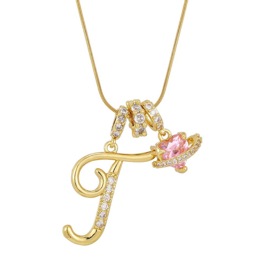 Dopamine 26-Letter Necklace: Light Luxury Collarbone Chain for Women