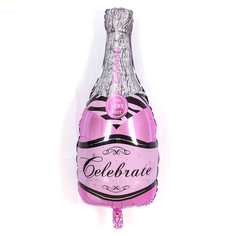 Champagne Whiskey Wine Bottle High Stem Glass Balloon for Parties and Celebrations