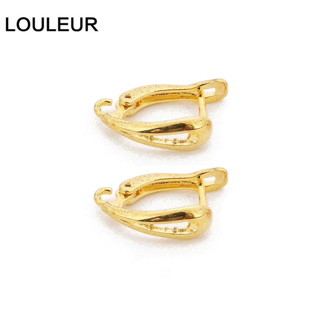 10pcs 11*18mm U Shape Copper Earrings Hooks Plated French Earring Hook Ear Wire Lever Back Open Loop DIY Jewelry Making Findings