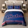 Custom Bedding Set Chicago Cubs Pattern, Print Name Text 1 Duvet Cover plus 2 Pillowcases Home Textile