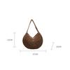 Yogodlns Borsa a Spalla Intrecciata in Paglia Oversize da Donna Casual Grande Capacità Mezzaluna Borsa a Mano Vacanza Estiva Leggera Borsa da Spiaggia Intrecciata a Mano