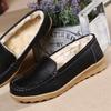 Women's Plush Lined Flat Moccasin Shoes