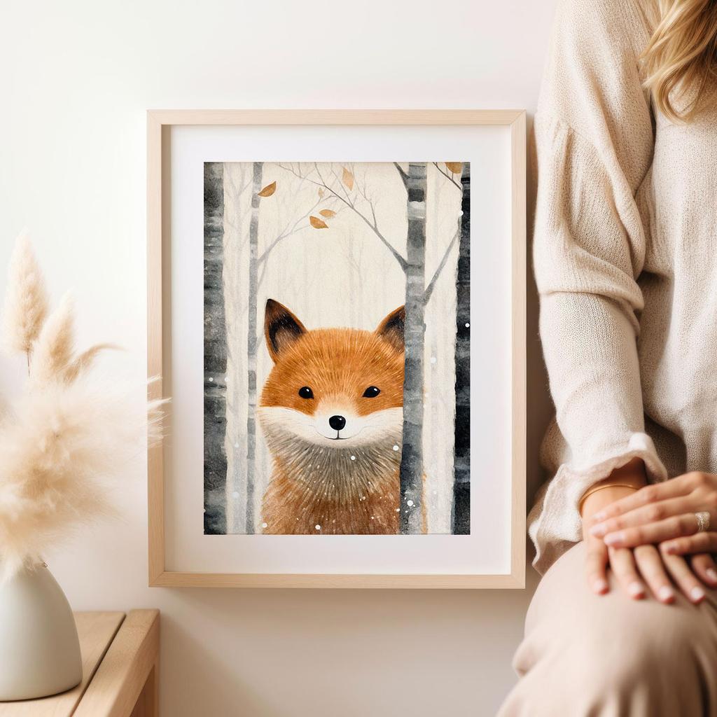 Plakat dla dziecka lis lisek