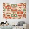 Christmas Gingerbread Patterns Pattern Wall Hanging Tapestry Decorative Tapestry Home Decor for Bedroom and Living Room