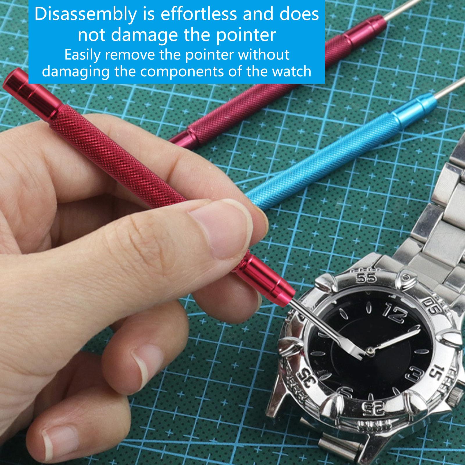 

Accuracy Watch Hand Lifters Set Aluminum Handle Tool for Clock Maintenance Nonslip Grip Carbon Steel Construction 1 червоний/синій