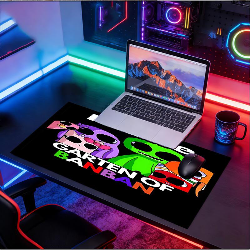 Custom Name Personalized Game Rainbow Friends Pattern Mousepad, Laptop PC Desk Mat, Decorative Desk Mat for Home Keyboard Pad Gift