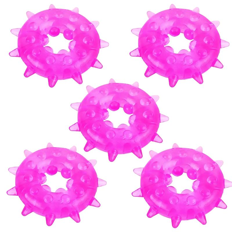 Male Cockring TPE Soft Time-delay Ring Snowflake Shape Masturbator Flexible TPE Erection Ring Adults Sex Toy for Men Lock Ring