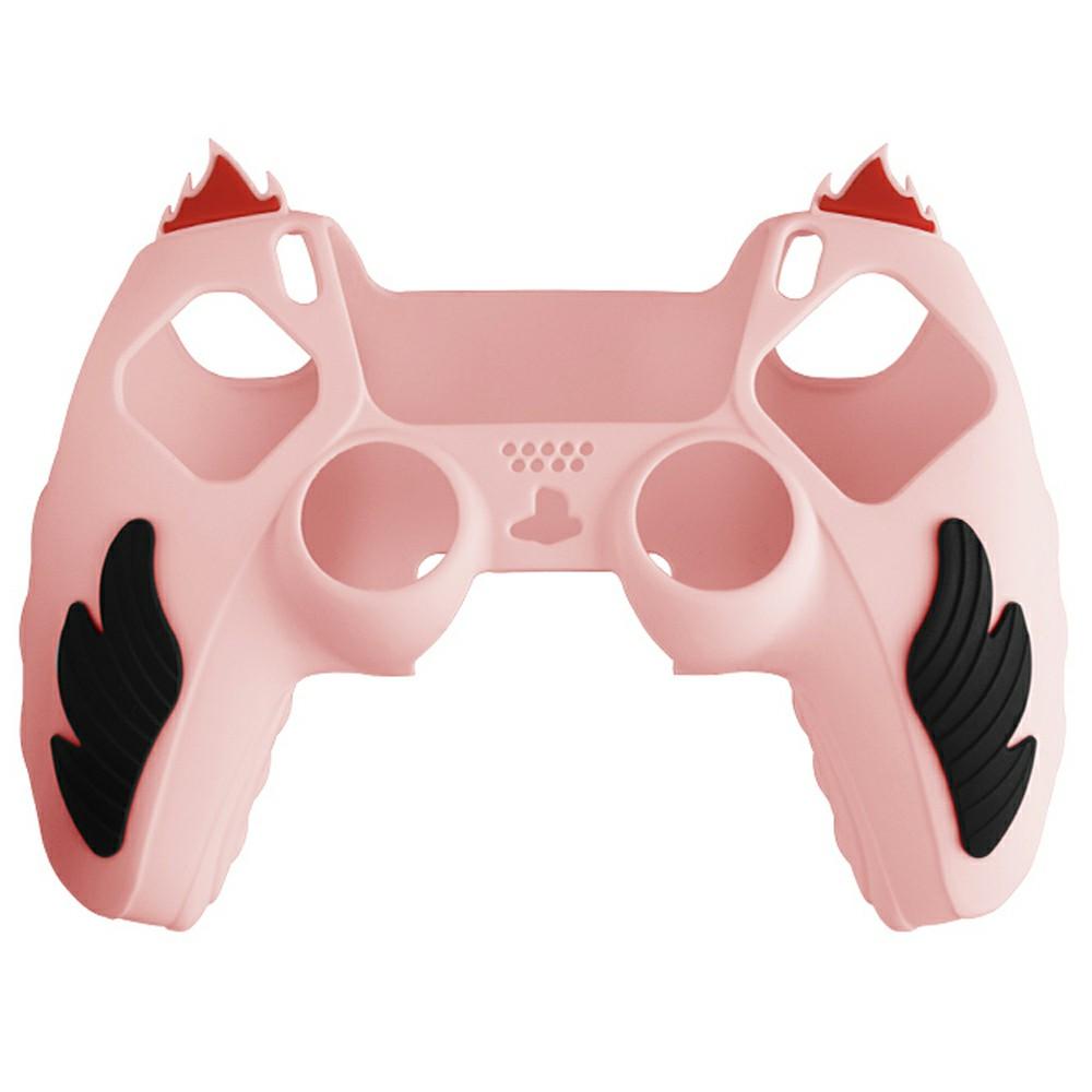 For Sony PlayStation 5 Controller Silicone Case Flame Design Shock Absorbing Grip Protective Cover