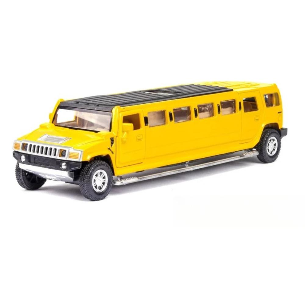 1/32 zliatinový Hummer H2 predĺžená limuzína kovový odliatok model auta zvuk a svetlo naťahovacie detské hračkárske vozidlá darček