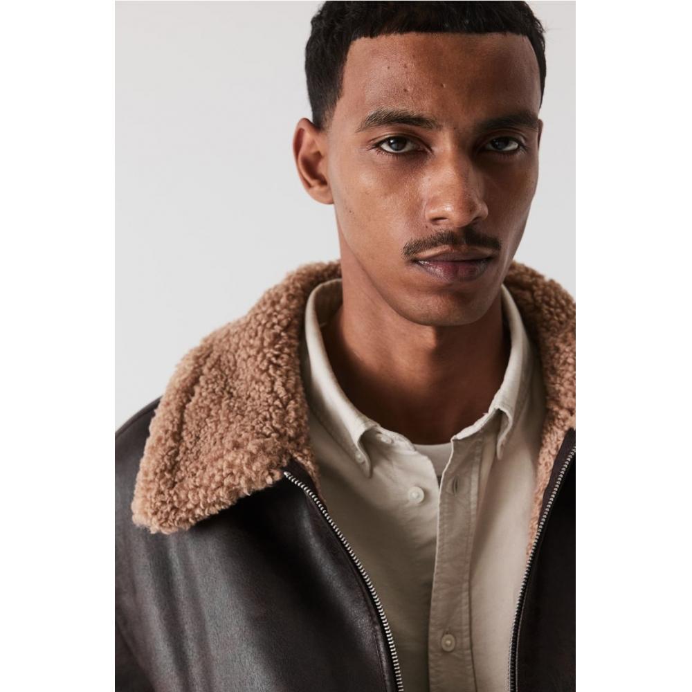 H M Regular Fit Oxford sHirt ligHt Beige