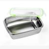 New Fresh-keeping Box Sealed Leak Proof 304 Stainless Steel Lunch Fruit Box with Lid Dumpling Container Refrigerated Storage Box