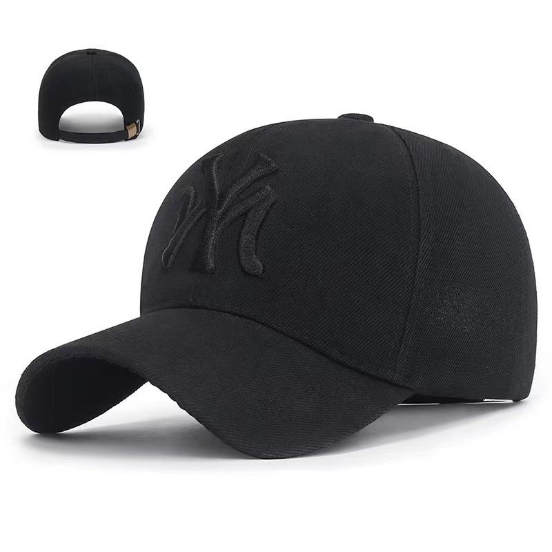 Korean Style Women's Duckbill Cap with "MY" Embroidery - Spring/Autumn Fashion, Casual Baseball Hat for Outdoor Sunshade.