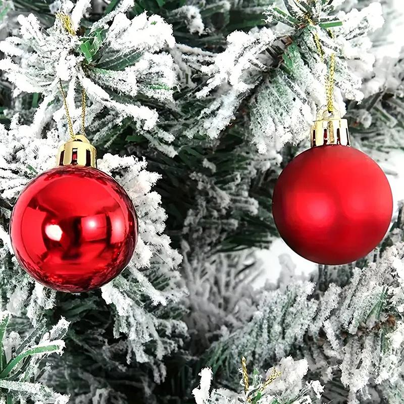 24Pcs/Box 3/4Cm Christmas Balls Set Christmas Tree Ornaments Christmas Hanging Pendants Christmas Tree Decor  Year Gifts