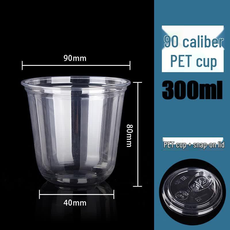 Disposable U-Shaped Plastic Cups with Lids