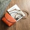 Johnature Einfache natürliche Rindsleder Frauen Tasche Vintage echtes Leder handgemachte kleine einfarbige Schulter- und Umhängetaschen