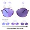 Feisedy Polarized Discoloration Sunglasses for Women Fashion Sunglasses Cool Elegant Jewelry Frame UV Protection UV400 Cut Small Face Outdoor Travel