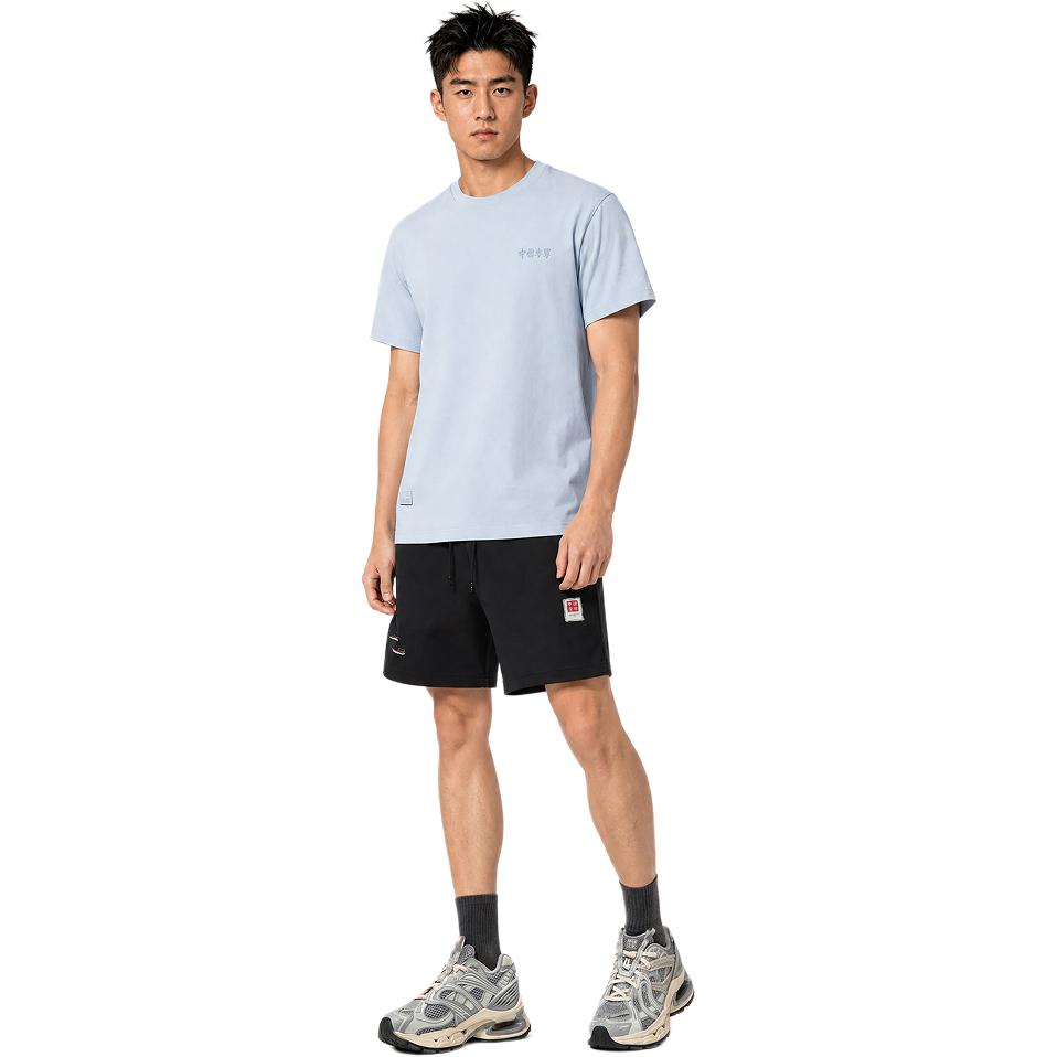 Li Ning Ice Comfort Loose Short Sleeve T-Shirt Unisex Tops Soft-Gray-Blue AHSW979-5