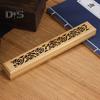 Bamboo Incense Box Retro Incense Burner Carved Incense Stick Holder Ash Catcher for Meditation Sleep Stress Relief Tea Room Decor