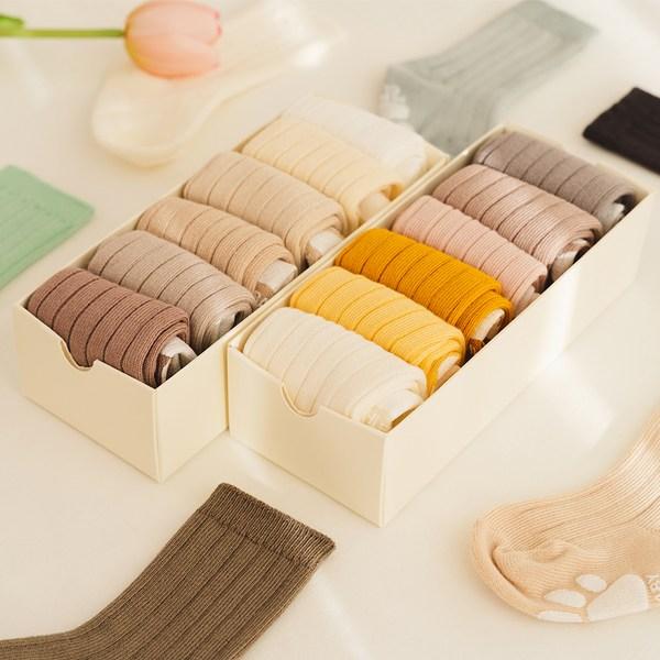 Hi Baby Club 6 tipuri de șosete lungi cu nervuri pentru sugari + set ambalaj cadou, produse coreene pentru bebeluși