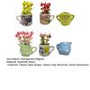 6/8Pcs Mini Ceramic Vase Refrigerator Magnet Home Office Kitchen Locker Fridge 3D Miniature Flower Vase Magnetic Decoration Ornament